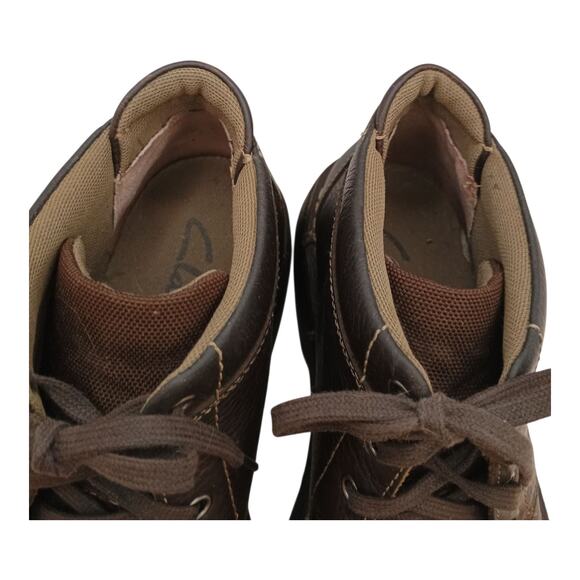 Clarks Men's Vanek Rise Ankle Boot Brown Oily Leather Lace Up Chukka Size 8M - Picture 4 of 11
